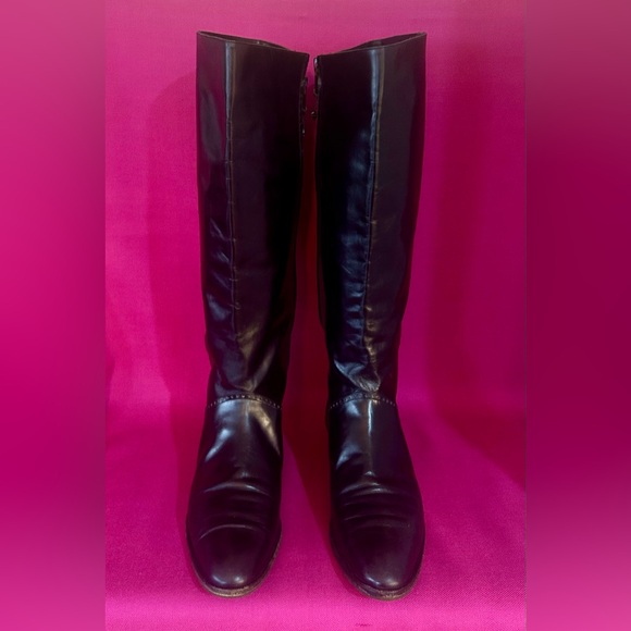 Salvatore Ferragamo Shoes - Vintage Salvatore Ferragamo Black Zip-up Riding Boots